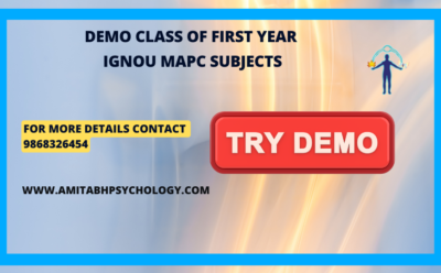 DEMO CLASSES FIRST YEAR IGNOU MAPC