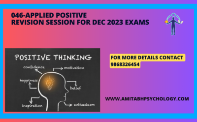 046 -APPLIED POSITIVE PSYCHOLOGY REVISION FOR DEC 2023 EXAMS